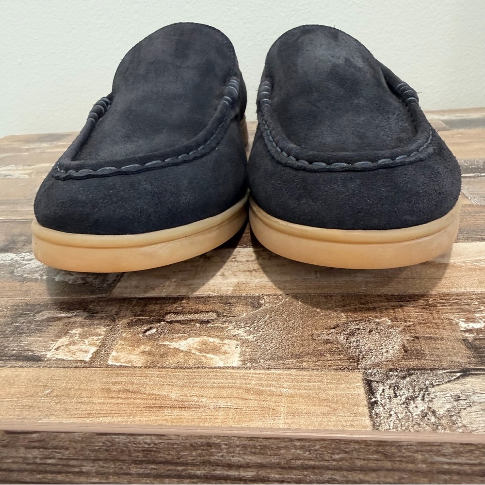 Charles Tyrwhitt Men's Navy Blue Suede Slip On Casual Dress Loafers Gum Sole (11 - Picture 7 of 12
